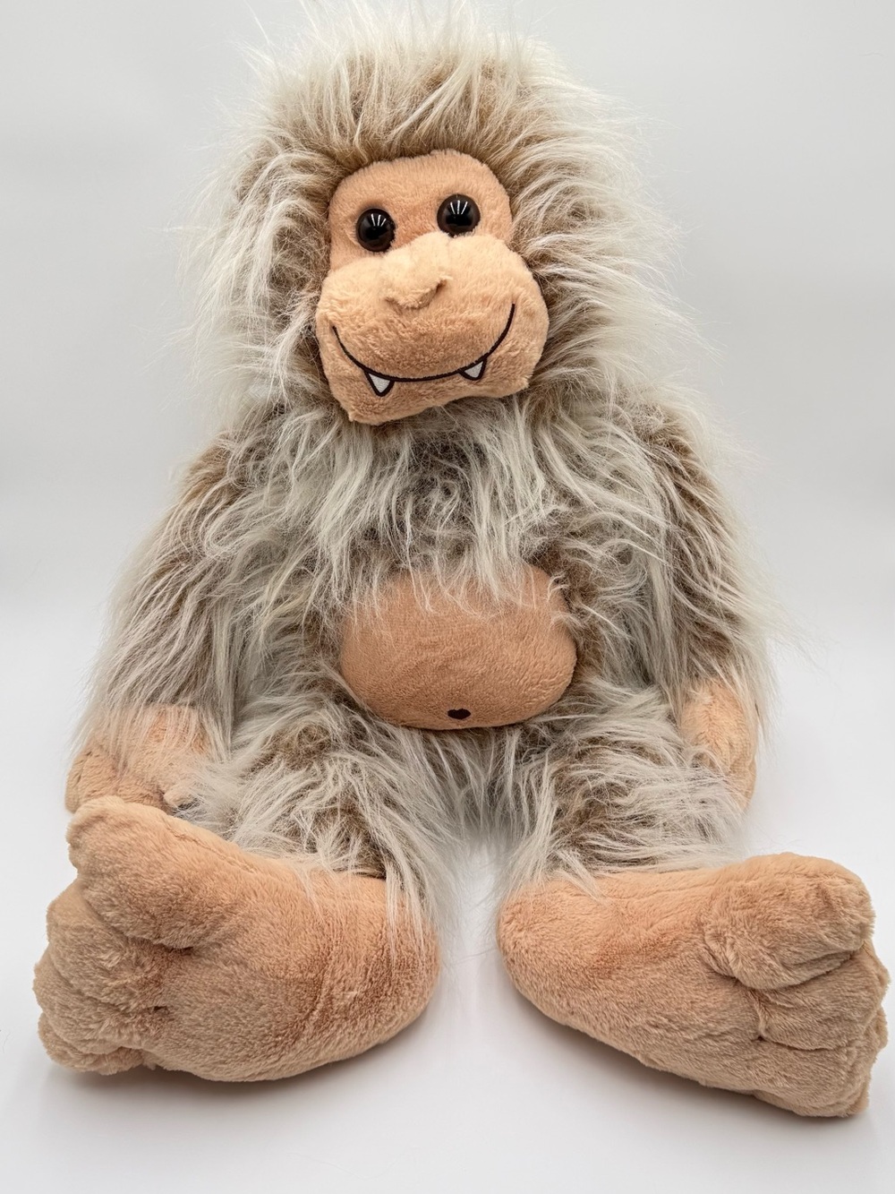 XL Bigfoot Sasquatch Plush 24” Large Shaggy Stuffed Animal Gray Brown